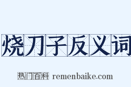烧刀子反义词是什么意思的图片